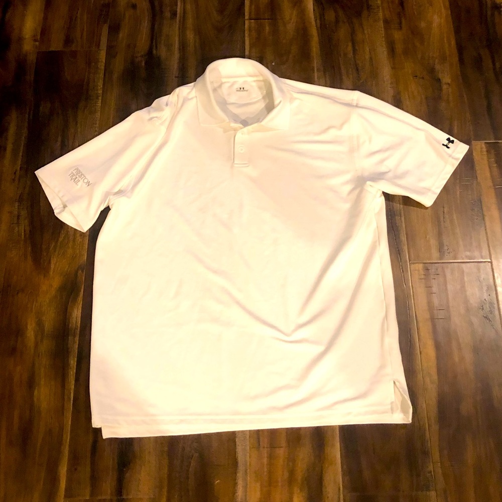 White Under Armour Golf Polo